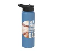 I Hit A Homerun Scoring You As My Dad Stainless Steel Insulated Water Bottle