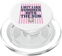 I Hit Like Summer Hits The Sun Baseball Fun PopSockets PopGrip for MagSafe
