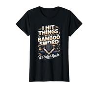 I Hit Things with a Bamboo Sword It's Called Kendo Kendoka Value Graphic T-Shirt, Women, Black, M
