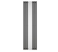 i-Homare 1800 x 500mm Anthracite Mirrored Vertical Radiator Single Panel | Tall Mirrored Designer Radiator, Wall & Floor Mounted, Rapid Heating, Mirror, SPCC Steel, for Living Room, Bedroom, Bathroom