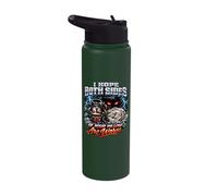 I Hope Both Sides of Your Pillow are Warm Funny Scary Clock Stainless Steel Insulated Water Bottle