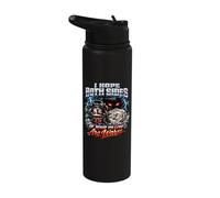I Hope Both Sides of Your Pillow are Warm Funny Scary Clock Stainless Steel Insulated Water Bottle