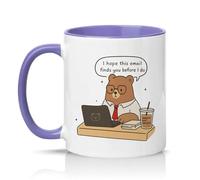 I Hope This Email Finds You Before I Do 11oz Ceramic Novelty Mug Passive Aggressive Email Office Humour Tea Coffee Cup Gift Light Purple