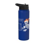I Hope This Email Finds You Well Funny Office Skeleton Stainless Steel Insulated Water Bottle