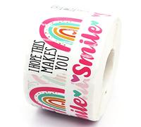 I Hope This Makes You Smile Stickers,Cute Smile Small Business Sticker for Mail Envelopes Package Packing 500 Labels Per Roll