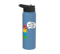 I Hope You Step On Me Funny Block Building Brick Builder Stainless Steel Insulated Water Bottle