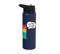 I Hope You Step On Me Funny Block Building Brick Builder Stainless Steel Insulated Water Bottle
