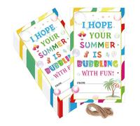 I Hope Your Summer is Poppingwith Fun Name Tags Stickers 2 x 3.5 Inch - Hope Your Summer is Bubbling with Fun Hello Summer Tags End of School Year Cads for Envelope Party Favors 50 Pack (Bubbling)