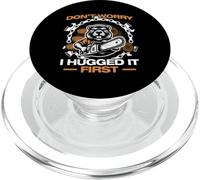 I hugged it first lumberjack chainsaw chopping wood PopSockets PopGrip for MagSafe