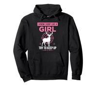 I Hunt Like a Girl Try to Keep Up Girl Funny Rustic Hunting Pullover Hoodie