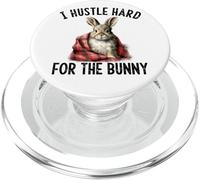 I Hustle Hard For The Bunny Scottish Red Plaid Cute Bunny PopSockets PopGrip for MagSafe
