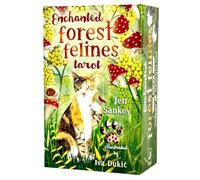 I.I.J Tarot Cards, Enchanted Forest Felines Tarot, Weighted Edition, 78 Cards, Tarot, Divination, Cat, Cat, Japanese Instruction Manual Included (English Language Not Guaranteed)
