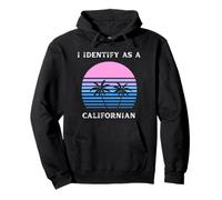 I Identify As A Californian Sunset Palm Trees Love CA Pullover Hoodie
