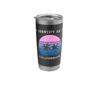 I Identify As A Californian Sunset Palm Trees Love CA Stainless Steel Insulated Tumbler
