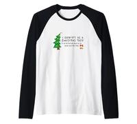 I Identify as a Christmas Tree - Funny Holiday Humor Raglan Baseball Tee