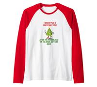 I Identify as a Christmas Tree - Funny Holiday Humor Raglan Baseball Tee