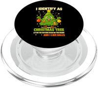 I Identify As A Christmas Tree Lit On The Outside The Inside PopSockets PopGrip for MagSafe