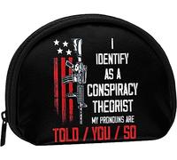 I Identify As A Conspiracy Theorist Pronouns are Told You So Coin Purse Wallet Women and Girls Cute Fashion Bag Change Pouch Key Holder Women Purse Gift
