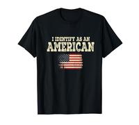 I Identify As An American Patriot American Flag Patriotic T-Shirt