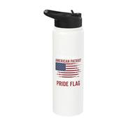 I Identify As an American Patriot This is My Pride Flag Stainless Steel Insulated Water Bottle