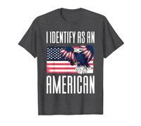 I Identify As an American T-Shirt, Men, Dark Heather Grey, Medium