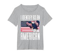 I Identify As an American T-Shirt, Women's Plus, Heather Grey, 5X