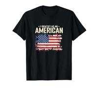 I Identify as an American Value Graphic T-Shirt, Men, Black, S