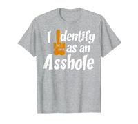 I Identify As an Asshole T-Shirt, Men, Heather Grey, Small