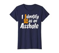I Identify As an Asshole T-Shirt, Women, Navy Blue, Small