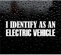 I Identify AS an Electric Vehicle Decal Logo for CAR Van Vinyl Sticker