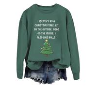I Identify As Christmas Sweatshirt I Identify As A Christmas Tree Lit On The Outside Shirt