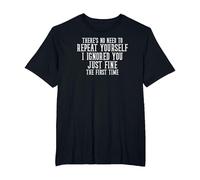 I Ignored You Just Fine The First Time Sarcastic T-Shirt, Men's Big and Tall, Black, 2X Tall