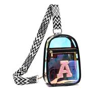 I IHAYNER Clear Fashion Wasit Pack for Women with Personalized Initial Small Belt Bag Adjustable Strap for Concerts, A, S, Casual