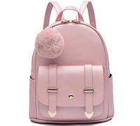 I IHAYNER Girls Fashion Backpack Mini Purse Backpack for Women Small Leather Backpack Purse for Teen Girls with Coin Purse Gold Pink