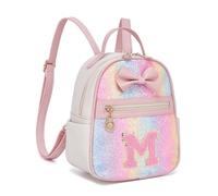 I IHAYNER Girls Initial Purse Small Backpack for Kids Cute Mini Backpack Personalized Trendy Gifts for Women Pink-M