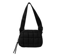 I IHAYNER Quilted Puffer Belt Bag Fanny Waist Packs Small Crossbody Bag with Adjustable Strap for Traveling Hiking, Black, S, Casual