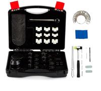 I IHAYNER Ring Bender Tool for Spoon Making Kit, Heavy Duty Bending Machine for Jewelry, Sizer Measuring Tool Set (Sizer, Mandrel), Rubber Hammer