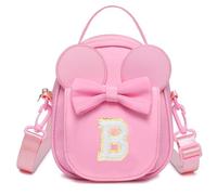 I IHAYNER Small Personalized Initial Crossbody Bag for Girls & Women Cute Mouse Ear Bow Wallet Birthday Gifts for Girls, B, S, Casual