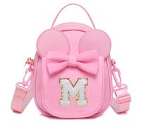 I IHAYNER Small Personalized Initial Crossbody Bag for Girls & Women Cute Mouse Ear Bow Wallet Birthday Gifts for Girls, M, S