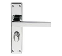 i IRONMONGERY SOLUTIONS Lever on Backplate Door Handle Set, Contemporary Style, Slim Design, for Interior Doors, Residential and Commercial Use (Bathroom)