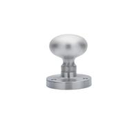 i IRONMONGERY SOLUTIONS Mushroom Mortice Knob Set, Traditional Style, Smooth Finish, for Interior Doors, Residential and Commercial Use (Satin Chrome)