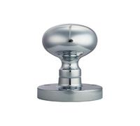i IRONMONGERY SOLUTIONS Mushroom Mortice Knob Set, Traditional Style, Smooth Finish, for Interior Doors, Residential and Commercial Use (Polished Chrome)