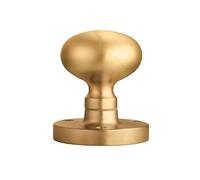 i IRONMONGERY SOLUTIONS Mushroom Mortice Knob Set, Traditional Style, Smooth Finish, for Interior Doors, Residential and Commercial Use (Satin Brass)