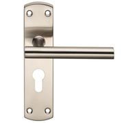 i IRONMONGERY SOLUTIONS Residential T Bar Lever on Backplate Door Handle, Modern Style, Interior Use, Sturdy Backplate, Smooth Operation (Euro Profile)