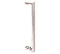 i IRONMONGERY SOLUTIONS Stainless Steel Mitred Pull Handle, 19mm Diameter, for Cabinets, Drawers, Cupboards and Wardrobes, Modern Style (19mm Dia., 300mm Centres, Bolt Through (Sold in Singles))
