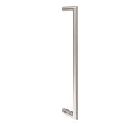 i IRONMONGERY SOLUTIONS Stainless Steel Mitred Pull Handle, 19mm Diameter, for Cabinets, Drawers, Cupboards and Wardrobes, Modern Style (19mm Dia., 425mm Centres, Bolt Through (Sold in Singles))