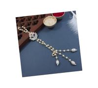 I Jewels Floral Shaped Kundan & Pearl Bracelet For Bhabhi/Sister, FS, Alloy, No Gemstone