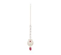 I Jewels Indian Gold Plated Bollywood Kundan Hair Accessory & Pearl Head Designer Jewelry Maang Tikka Hair Accessory for Women (T2168Q), Free Size, No Gemstone