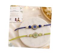 I Jewels Indian Rakshabandhan Festival Design Peacock Rakhi Combo with Rakshabandhan Card for Brother/Bhaiya/Bro/Bhai, One Size, Alloy, no gemstone