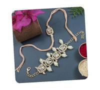 I Jewels Kundan & Pearl Bhaiya Bhabhi Lumba Rakhi Bracelet Set with Roli Chawal and Rakshabandhan Card, Free Size, Gemstone, No Gemstone